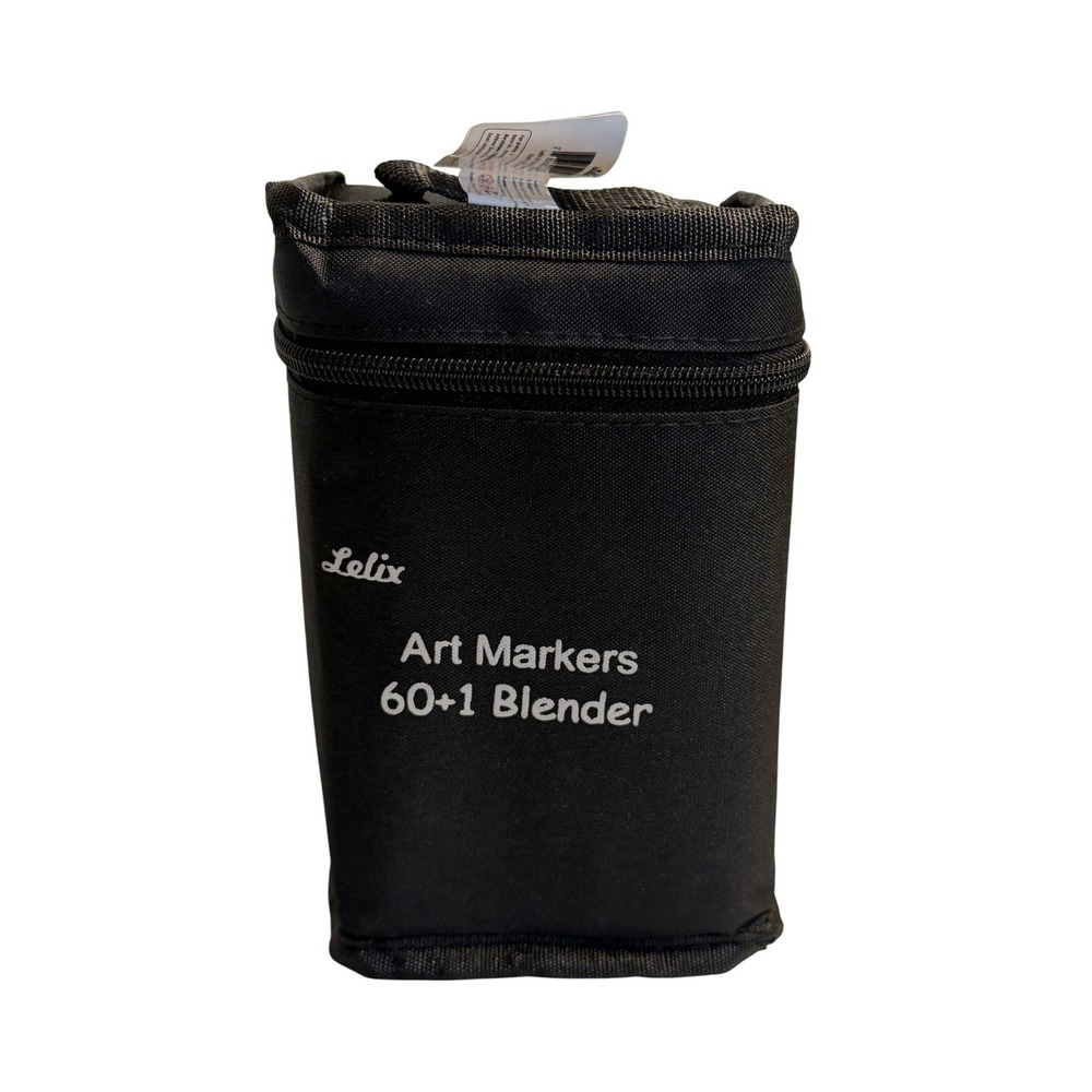 Lelix Art Marker 60+1 Blender Set Black Case Professional Drawing Sketching 61ct